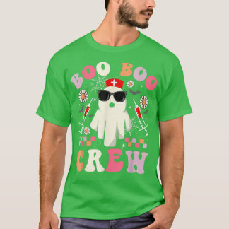 T-shirt Boo Boo Crew Cute Nurte Ghost Lunettes Retro Super