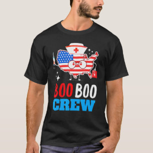 T-shirt Boo Boo Crew Drapeau américain 4 juillet Usa Nur