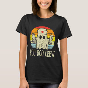 T-shirt Boo Boo Crew Ghost Nurse Retro Halloween Nurse R