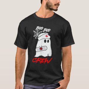 T-shirt Boo Boo Crew Nurse Ghost Funny Halloween Costume G