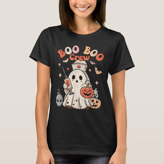 T-shirt Boo Boo Crew Nurse Medical Halloween Costume  (Devant)