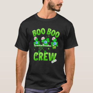 T-shirt Boo Boo Crew Nurse St Patrick S Day Shamrock Face