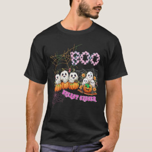 T-shirt Boo Citrouille rose Ruban amusant cancer du sein H