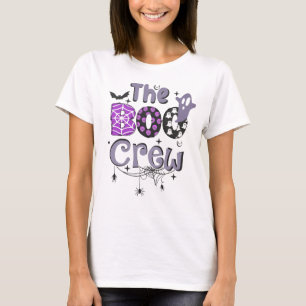 T-shirt Boo Crew Family Ghost Spider Halloween Black