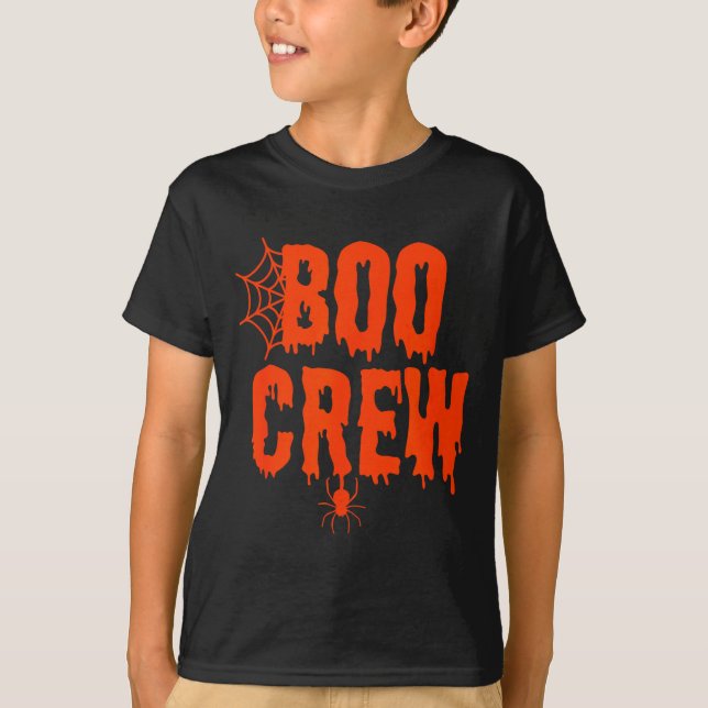 T-shirt Boo Crew Funny Halloween Shirt For Group Costume F (Devant)