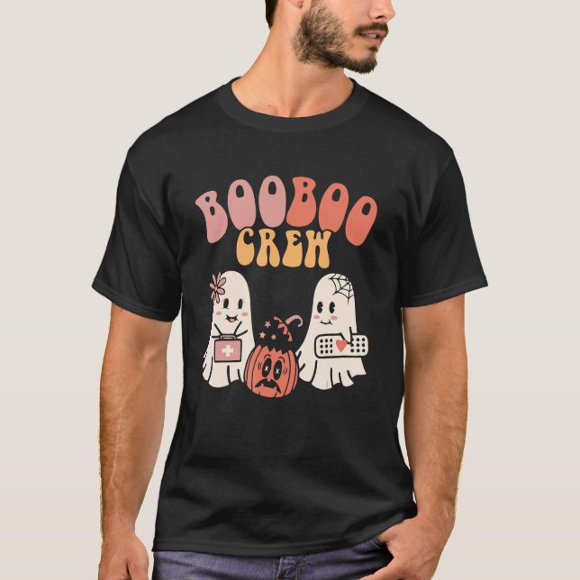 T-shirt Boo Crew saison Éffrayante Citrouille Infirmière G (Devant)