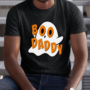 T-shirt Boo Daddy Père Ghost Halloween Blanc