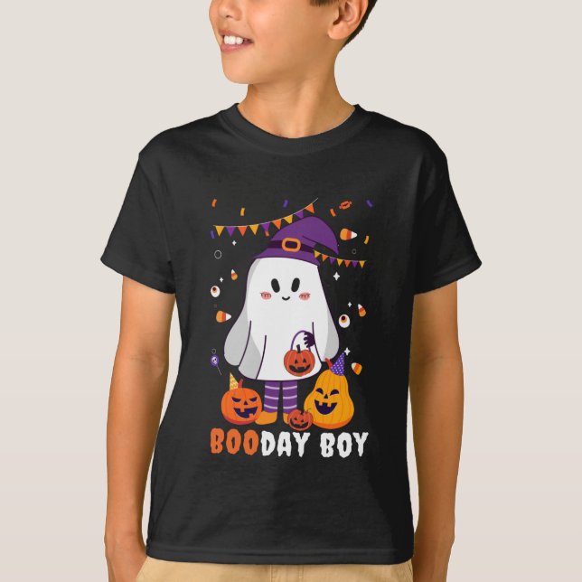 T-shirt boo-day boy halloween birthday (Devant)