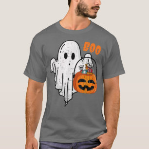 T-shirt Boo Drôle Boo Ghost Trick Ou Treat Jack-o'-lantern