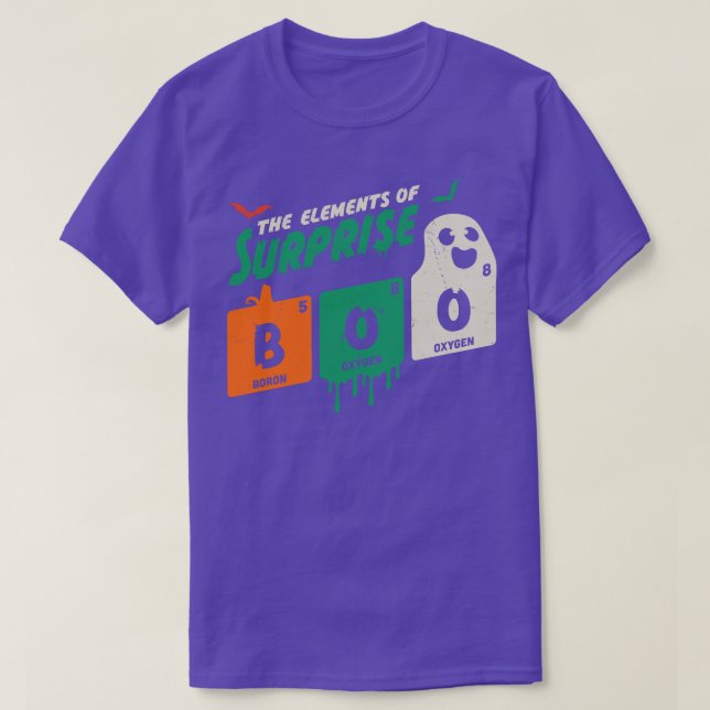 T-shirt Boo Éléments De Surprise Halloween Périodique Ta (Design devant)