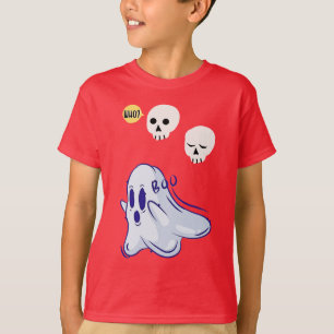 T-shirt Boo Ghost UK 31 Éffrayant USA Crâne Octobre Hallow