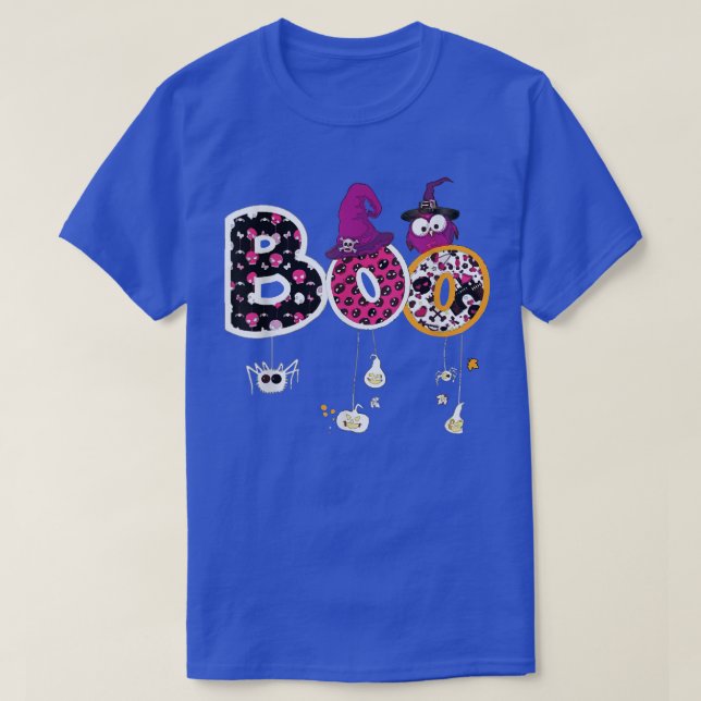 T-shirt Boo Halloween Costume Araignées, Fantômes, Pumkin  (Design devant)