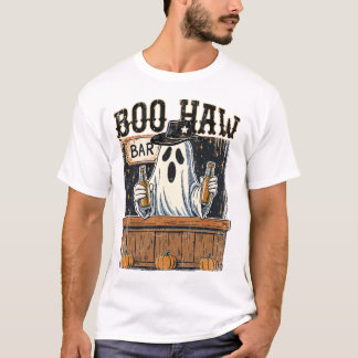 T-shirt Boo Haw Retro Western Halloween