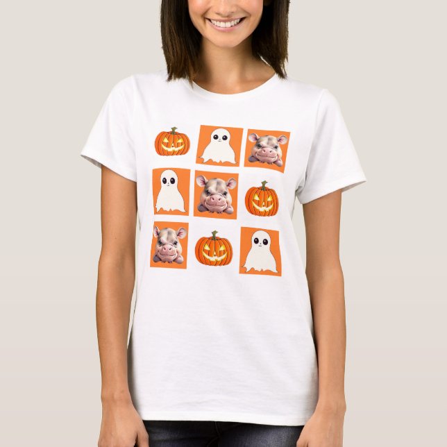 T-shirt Boo Hippo Pygmée Table Checker (Devant)