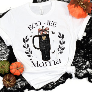 T-shirt Boo Jee Mama Bats Bow Halloween Funny