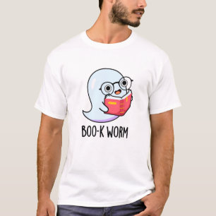 T-shirt Boo-k Worm Funny Halloween Bookworm Ghost Pun