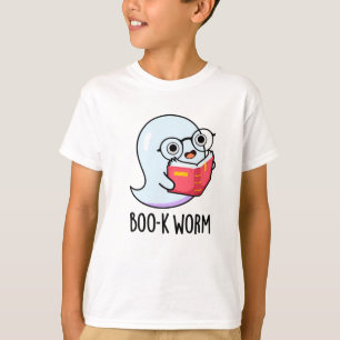 T-shirt Boo-k Worm Funny Halloween Bookworm Ghost Pun