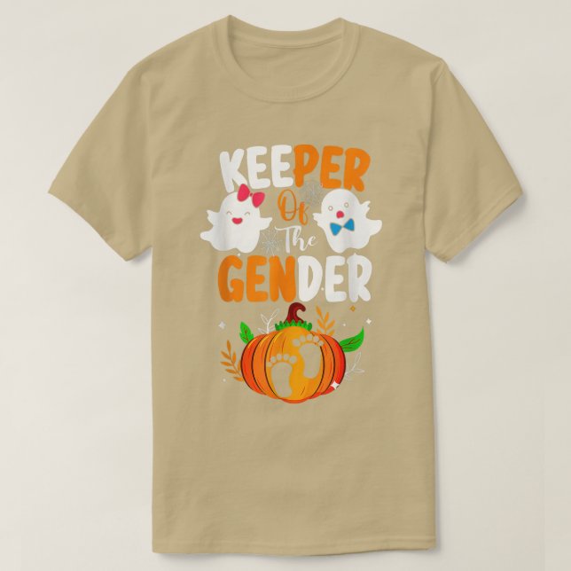 T-shirt Boo Keeper Of The Gender Reveal Baby Announcement  (Design devant)