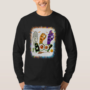 T-shirt Boo langue des signes américaine Asl Halloween Cos