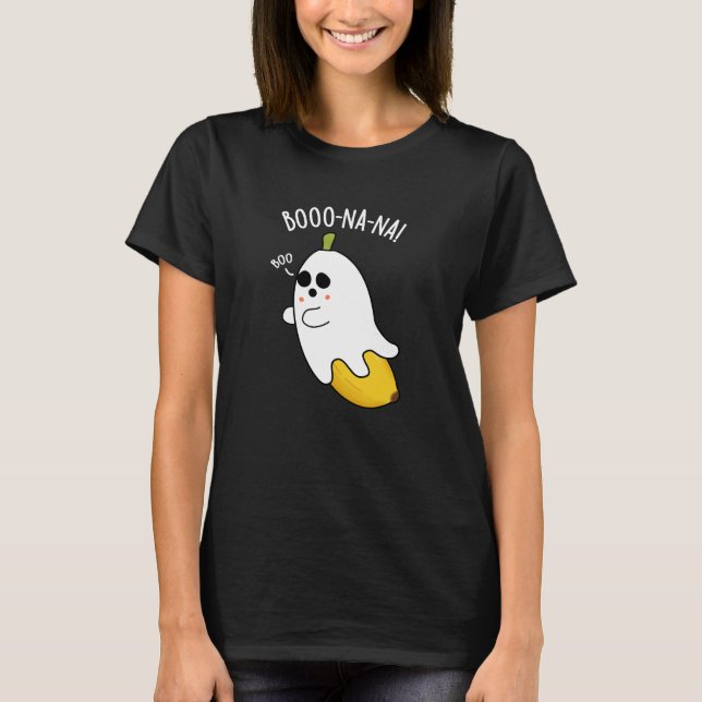 T-shirt Boo-nana Funny Ghost Banana Pun Dark BG (Devant)