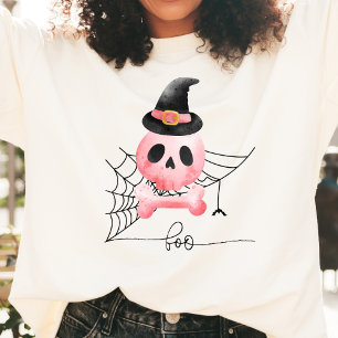 T-shirt Boo & Peau rose Halloween