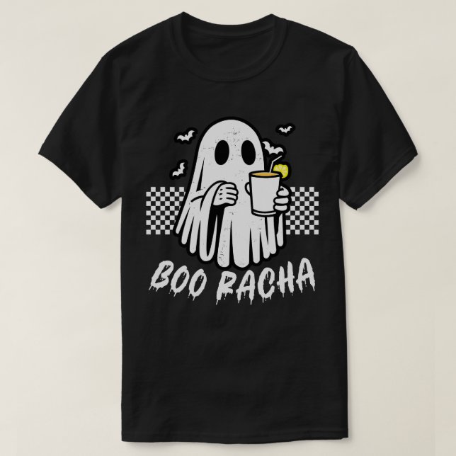 T-shirt Boo Racha Funny Halloween mignon Fantôme (Design devant)