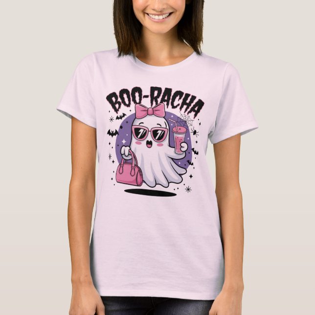 T-shirt Boo-racha Halloween Boo Racha Cute Ghost Boire (Devant)