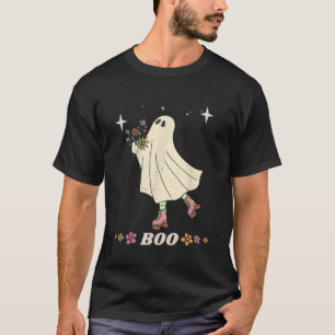 T-shirt Boo Roller patiner Hippie fantôme pour halloween e