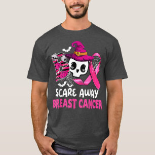 T-shirt Boo S'Effraie Du Cancer Du Sein Pink Ribbon Hallow