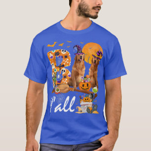 T-shirt Boo Y'all Trois chiens d'or retriever Halloween Co