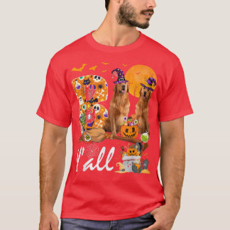 T-shirt Boo Yall Trois Chiens Golden Retriever Chiens Hall