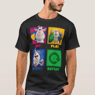T-shirt Booba Mange Jouer Dormir Répéter Amicale Drôle Pou