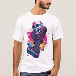 T-shirt Boogie Bones � Crâne Disco drôle des années 70