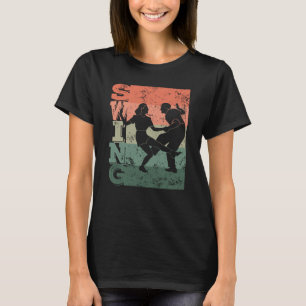 T-shirt Boogie Woogie Swing Danser Couleurs rétro Vintage