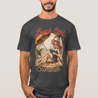 T-shirt Book Girl Summer Reading Beach Vacation Funny Read