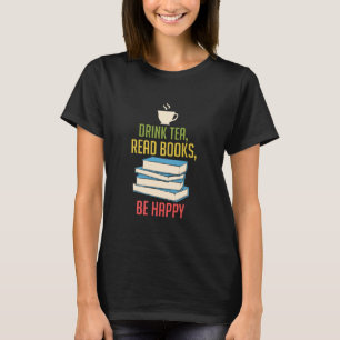 T-shirt Book Lover - Tea Books Happy
