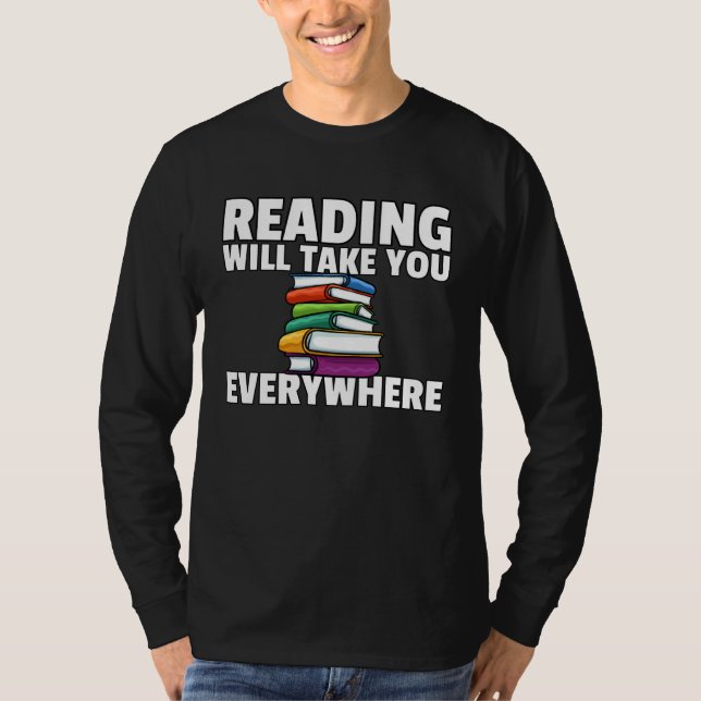 T-shirt Book Reading Librarian Bookworm Teacher (Devant)