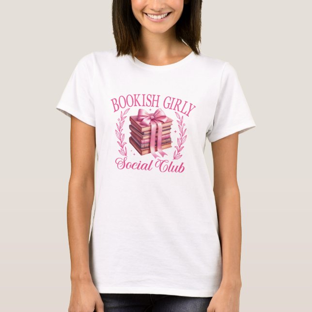 T-shirt Bookish Girly Social Club (Devant)