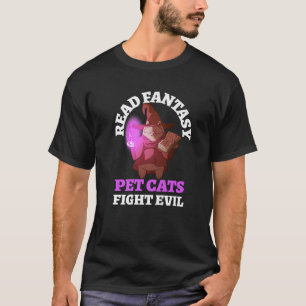 T-shirt Books Cats Evil Bookish Bookish Imaginaire Wizard