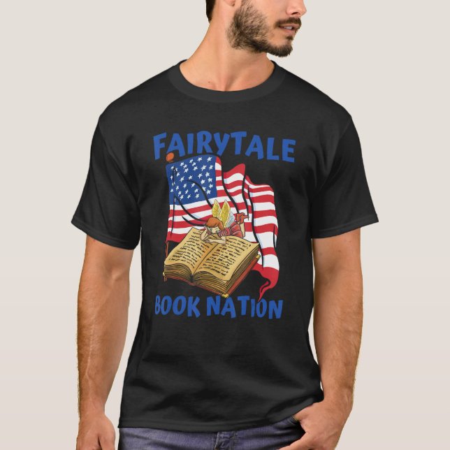 T-shirt Books Us Flag Bookworm Librarian  Writer Novel Boo (Devant)