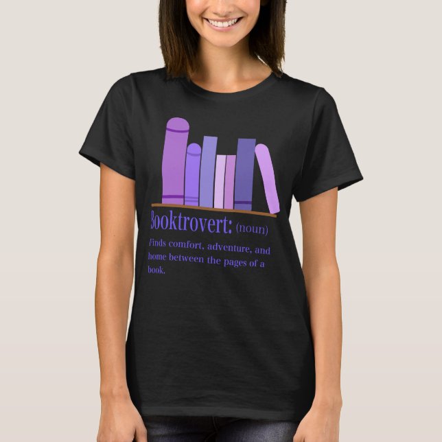 T-shirt Booktrovert Definition – Cozy Book Lover Design (Devant)