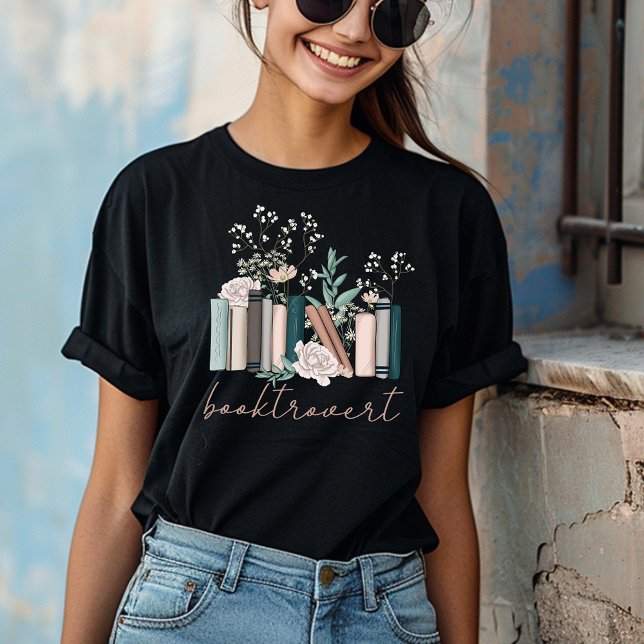 T-shirt Booktrovert Floral Livres Cadeau pour Book Lover (Créateur téléchargé)