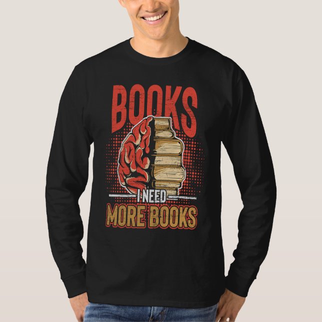 T-shirt Bookworm Books  Reading (Devant)