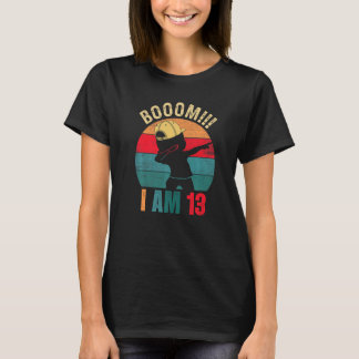 T-shirt Boom I Am 13 Years Dabbing Boys Kids 13th Birt