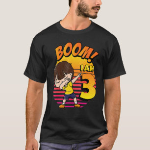 T-shirt Boom I'm 3 Birthday Boy 3rd Birthday Party 1