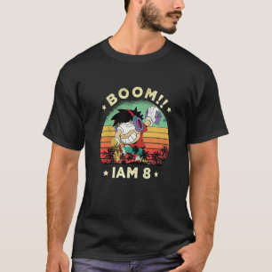 T-shirt Boom I'm 8 Kids Dabbing Birthday 8 Years 8th B