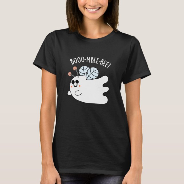 T-shirt Boomble Bee Funny Ghost Bee Pun Dark BG (Devant)