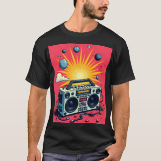 T-shirt Boombox rétro