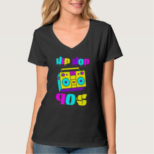 T-shirt Boombox rétro de musique Hip hop des années 90 Vin