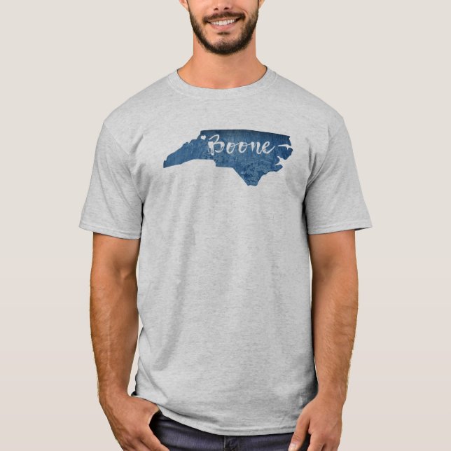 T-shirt Boone Caroline du Nord Grain de bois (Devant)